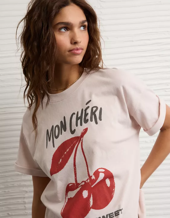 AE Oversized Mon Chérie Graphic T-Shirt - Image 6