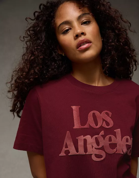 AE Los Angeles Velvet Graphic T-Shirt - Image 6