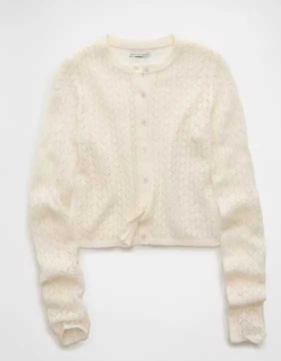 AE Fitted Crew Neck Cardigan - Image 3