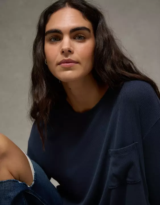 AE Soft & Sexy Long Sleeve Pocket T-Shirt - Image 6