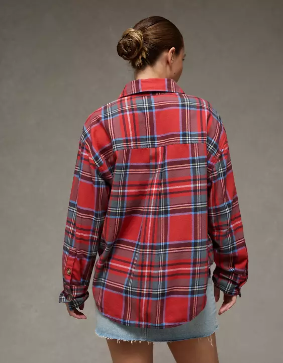 AE Plaid Button-Up Shirt - Image 2