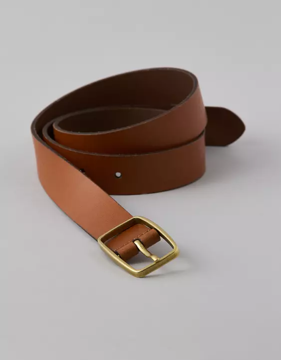 AE Rectangle Buckle Leather Belt - Image 2