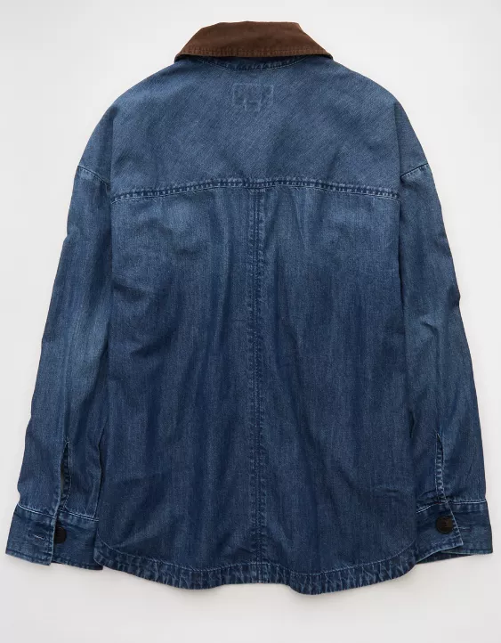 AE Lightweight Denim Shacket - Image 5