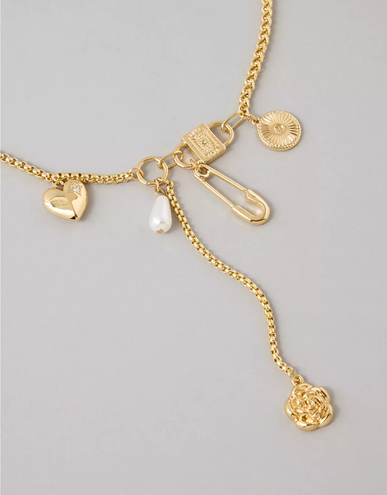 AE Drop Pendant Charm Necklace - Image 2