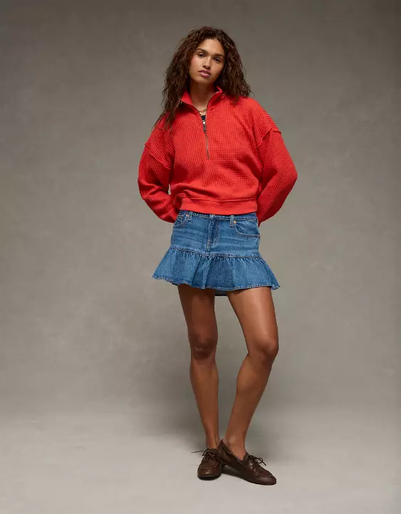 AE Half-Zip Waffle Fleece Sweatshirt - Image 5