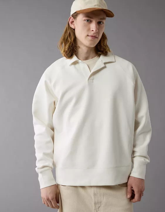 AE 24/7 Long-Sleeve Rugby Polo Sweatshirt - Image 5