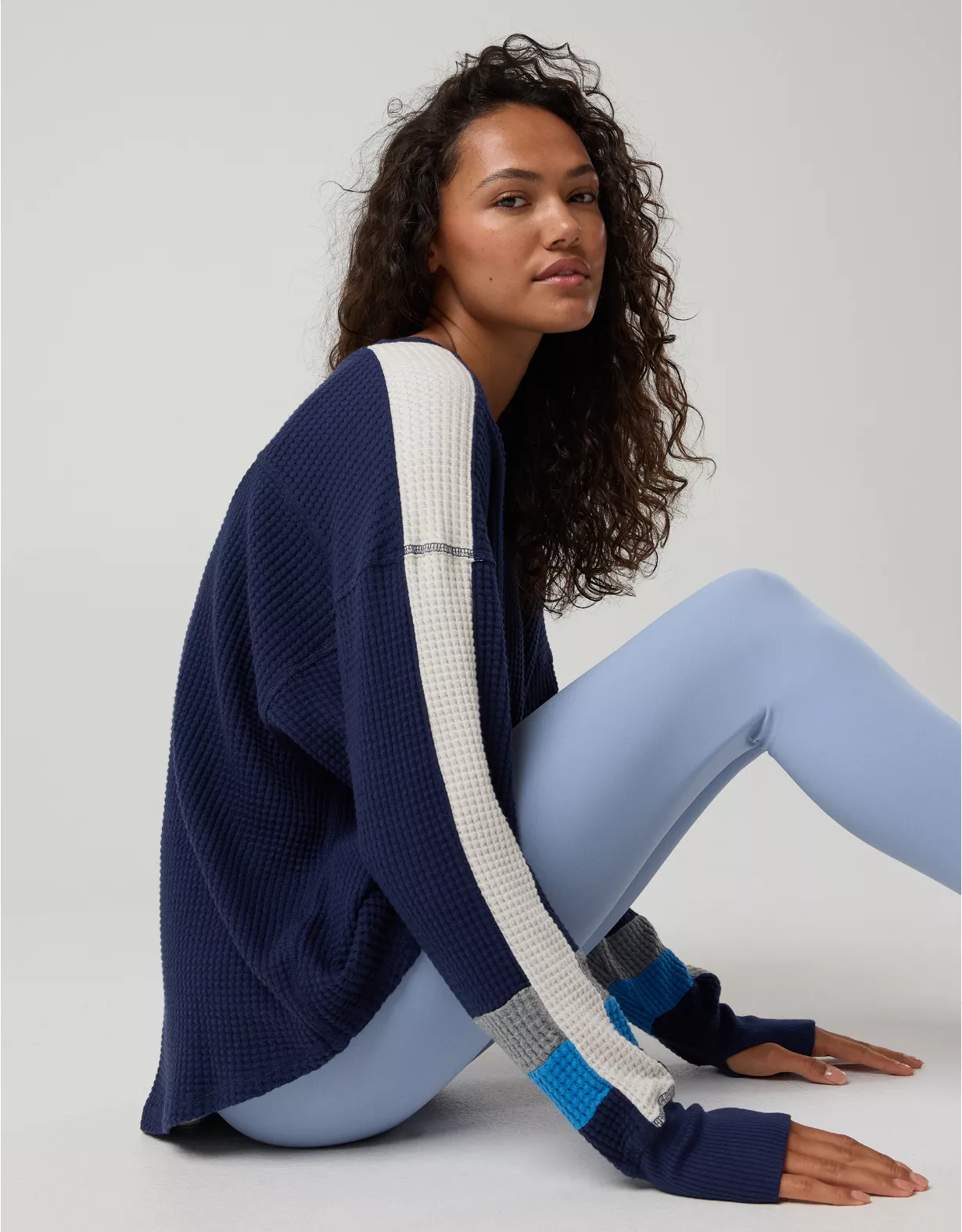 OFFLINE By Aerie Wow! Waffle Notch Neck Long Sleeve T-Shirt