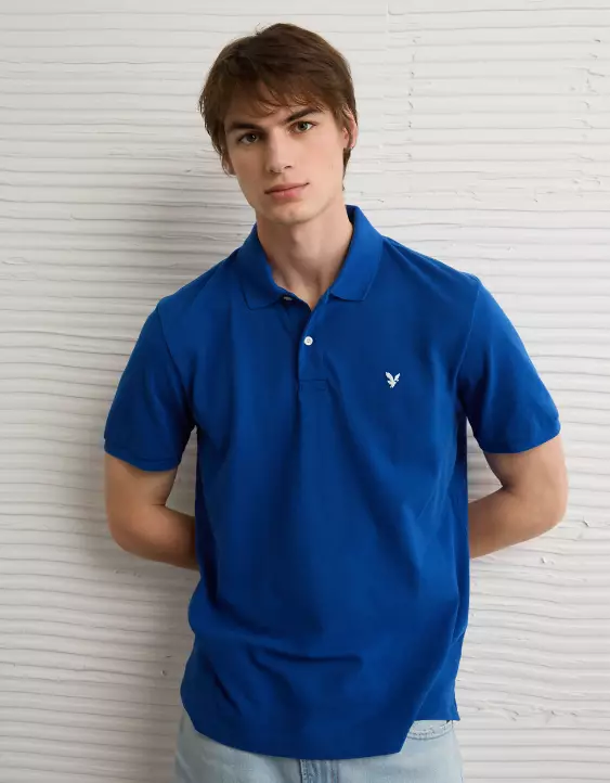 AE Stretch Pique Tipped Polo Shirt - Image 5