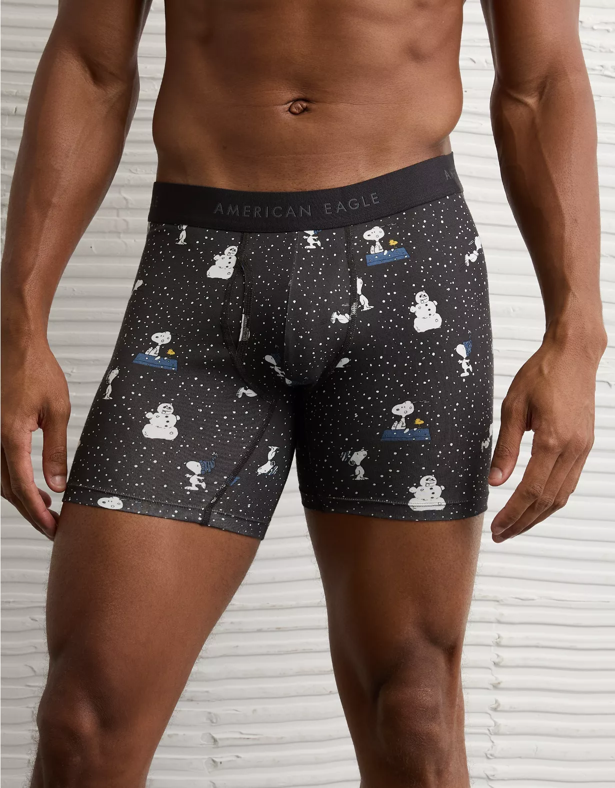 AEO Men's Snoopy Snowstorm 6" Classic Boxer Brief