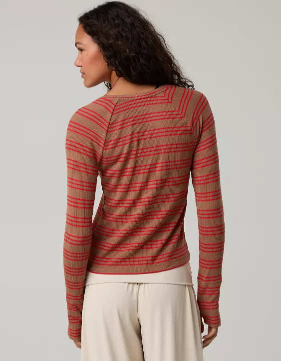 OFFLINE By Aerie Thumbs Up Fitted Ribbed T-Shirt - Image 2