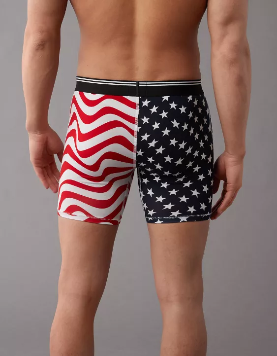 AEO Men's Stars & Stripes 6" Ultra Soft Boxer Brief - Image 2