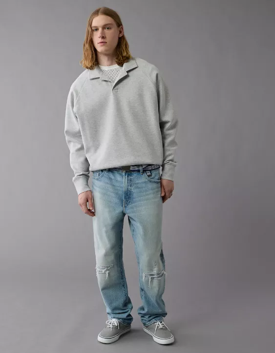 AE 24/7 Long-Sleeve Rugby Polo Sweatshirt - Image 5