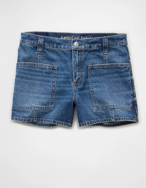 AE Strigid Super High-Waisted Relaxed Denim Short - Image 3