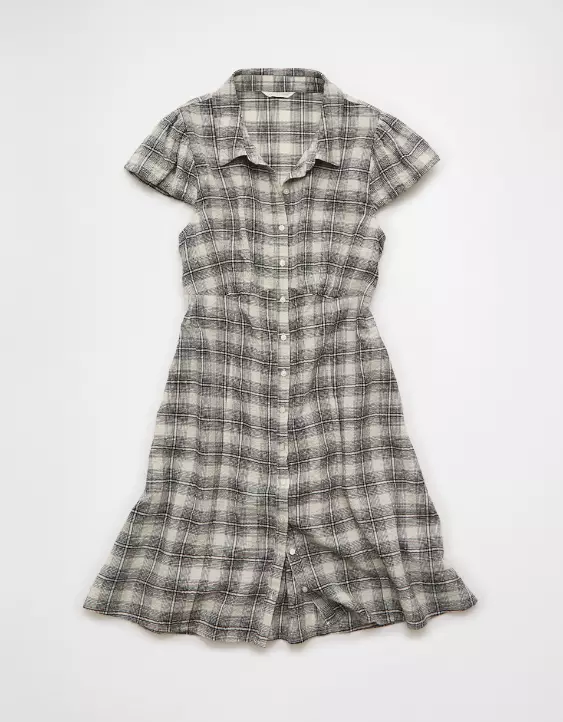 AE Button-Up Mini Shirt Dress - Image 3