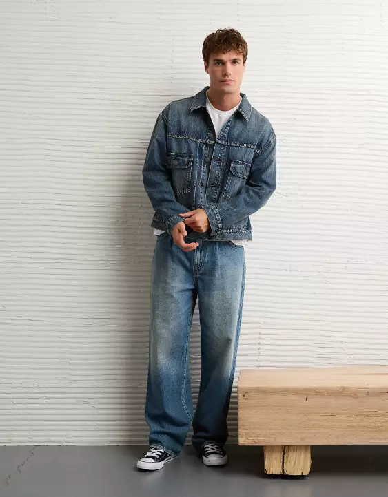 AE Boxy Denim Trucker Jacket - Image 6