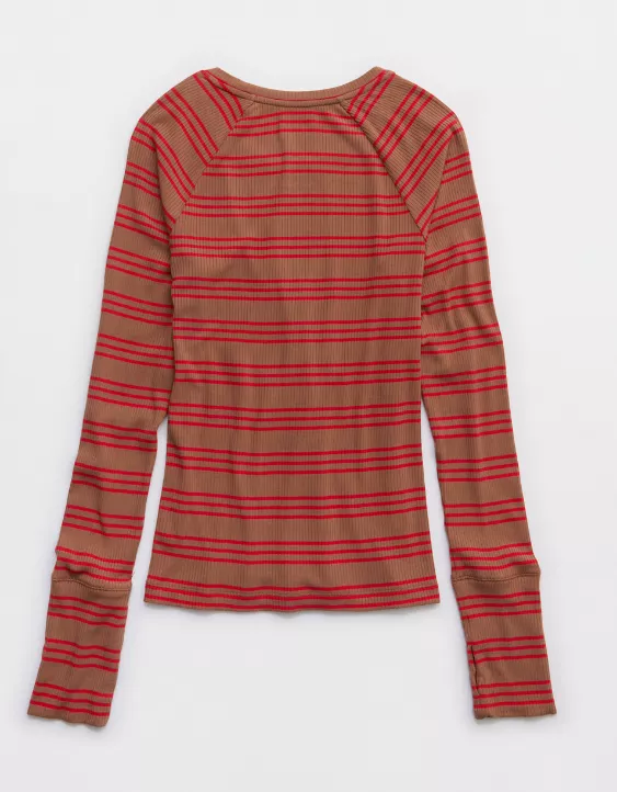 OFFLINE By Aerie Thumbs Up Fitted Ribbed T-Shirt - Image 4