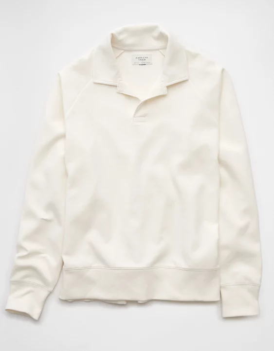 AE 24/7 Long-Sleeve Rugby Polo Sweatshirt - Image 3