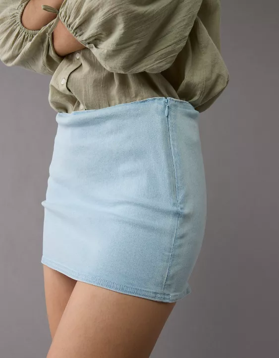 AE Next Level Low-Rise Denim Micro Skort - Image 5