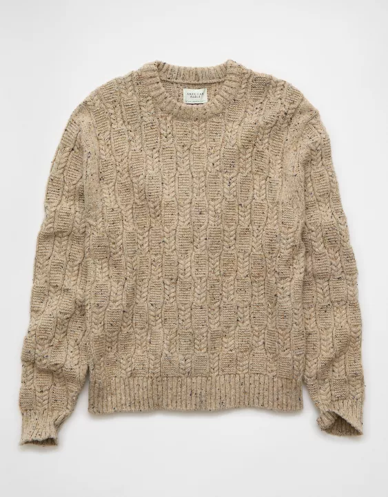 AE Cable Knit Crew Neck Sweater - Image 3