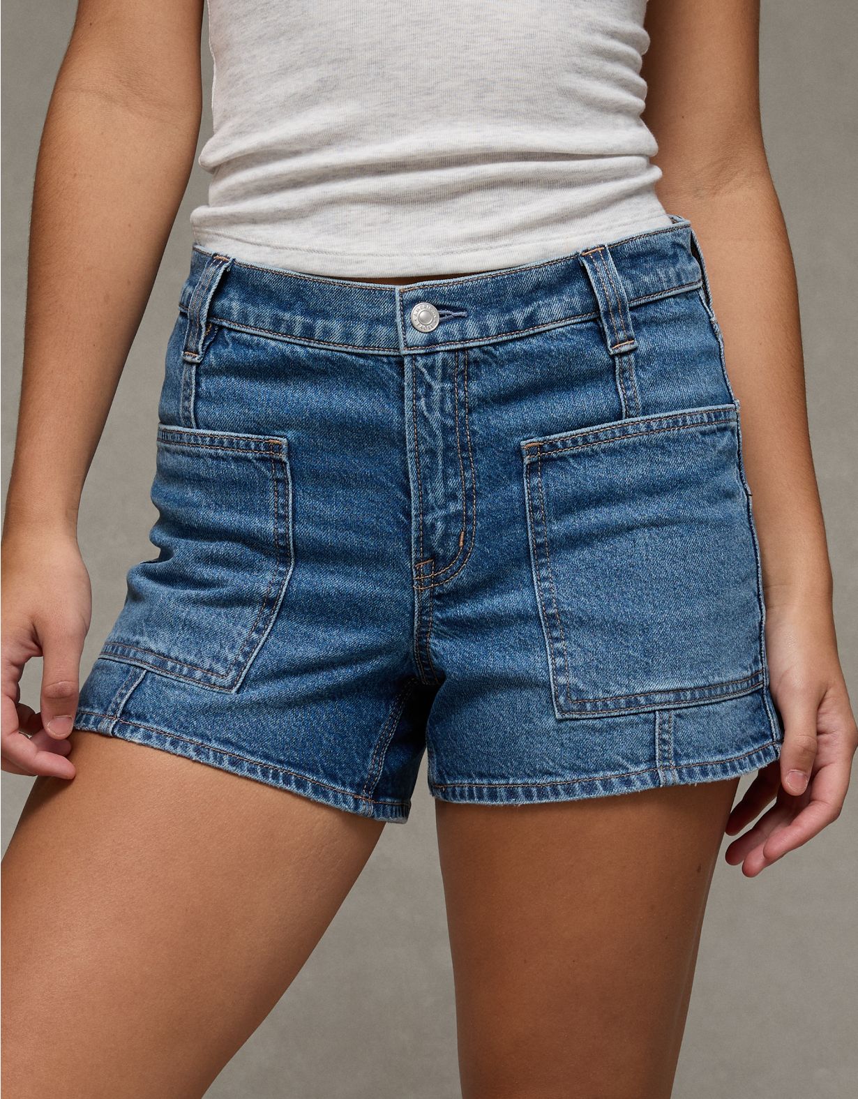 AE Strigid Super High-Waisted Relaxed Denim Short