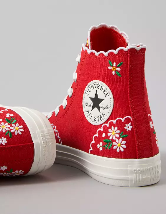 Converse Chuck Taylor All Star Embroidered Flowers High-Top Sneaker - Image 4