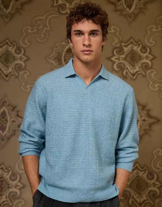 AE x Tru Kolors Long Sleeve Sweater Polo - Image 5