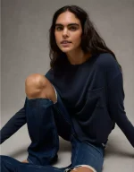 AE Soft & Sexy Long Sleeve Pocket T-Shirt