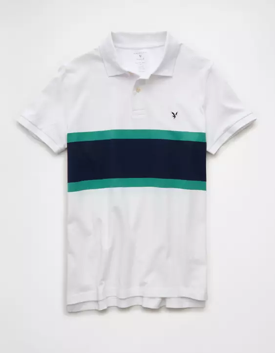 AE Slim Fit Stretch Striped Polo Shirt - Image 3