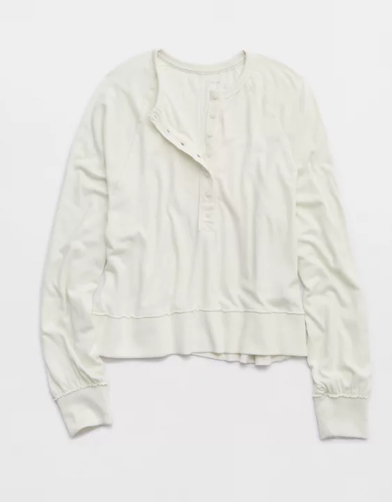 Aerie Happy Snit Henley T-Shirt - Image 3