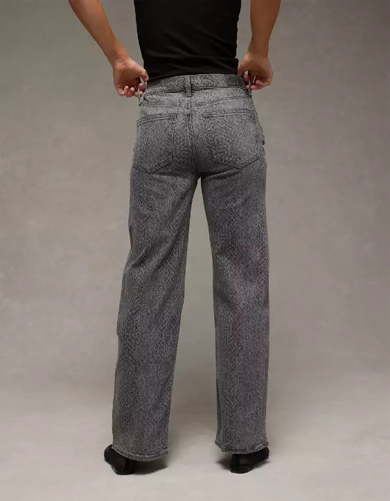 AE Stretch Snake Print High-Waisted Stovepipe Jean - Image 2