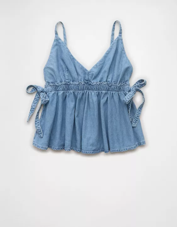 AE Denim Babydoll Tank Top - Image 3