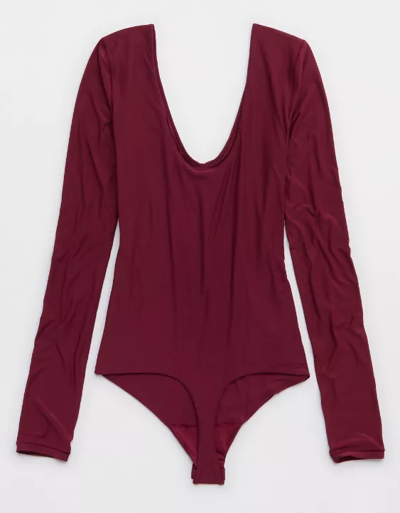 SMOOTHEZ Long Sleeve Plunge Bodysuit - Image 4
