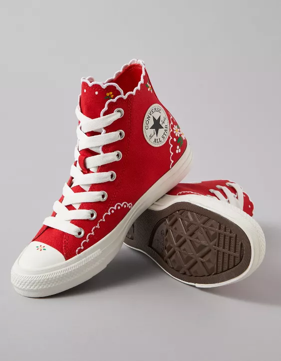 Converse Chuck Taylor All Star Embroidered Flowers High-Top Sneaker - Image 2