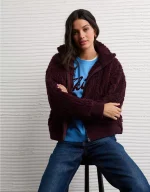 AE Cable Sherpa Full-Zip Sweatshirt