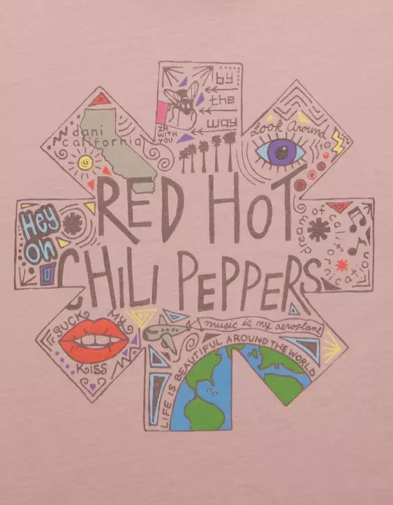 AE Boxy Red Hot Chili Peppers Graphic T-Shirt - Image 6