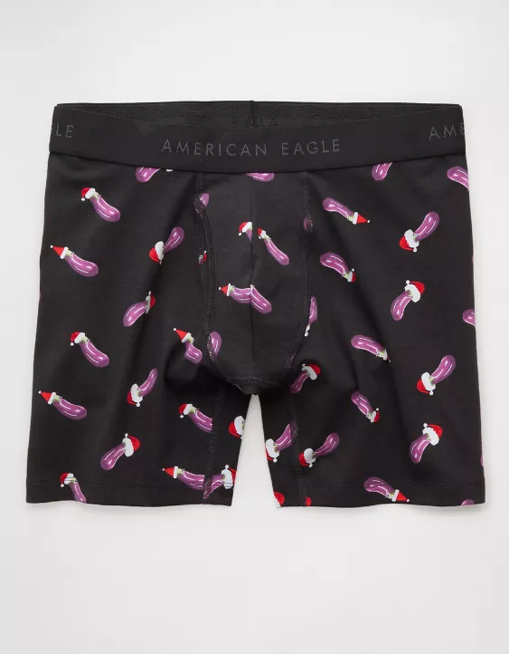 AEO Men's Eggplant Santa 6" Classic Boxer Brief - Image 3