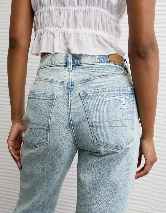 AE Strigid Ripped Super High-Waisted Baggy Straight Jean - Image 6