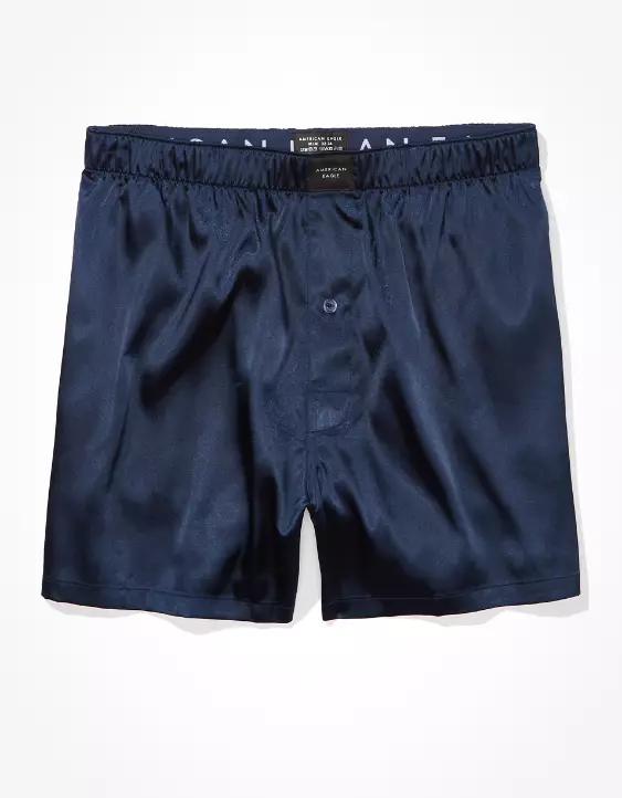 AEO Men's Solid Satin Pocket Boxer Short - Image 3