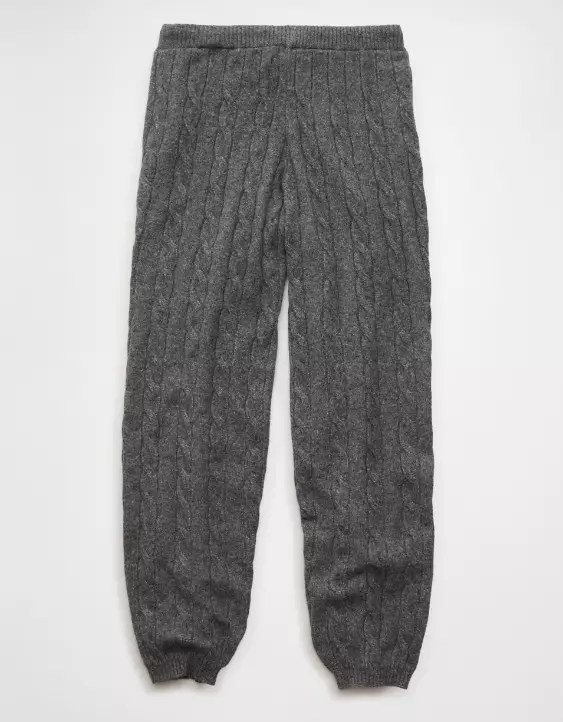 AE High-Waisted Cable Knit Sweatpant - Image 4