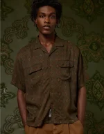 AE x Tru Kolors Short Sleeve Paisley Camp Shirt