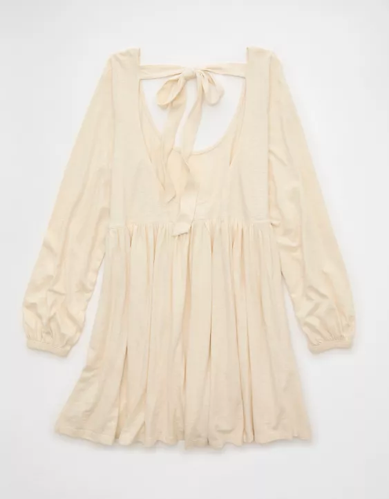 AE Sunchaser Knit Long-Sleeve Scoop Neck Mini Dress - Image 4