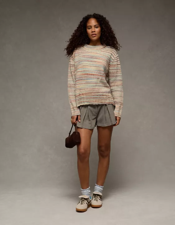 AE Oversized Faux Mohair Wide Cuff Sweater - Image 5