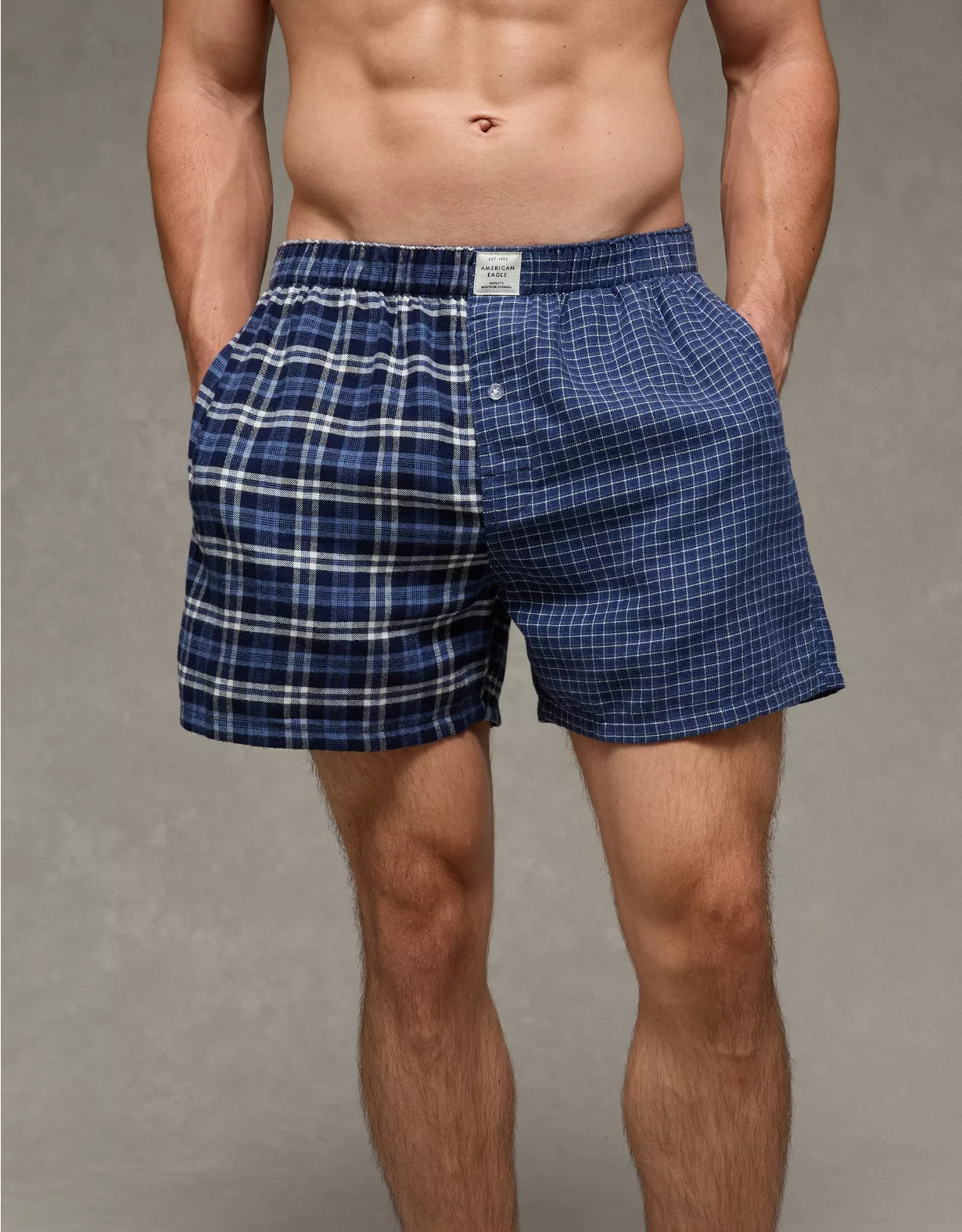 AEO Stretch Plaid Classic Boxer Short