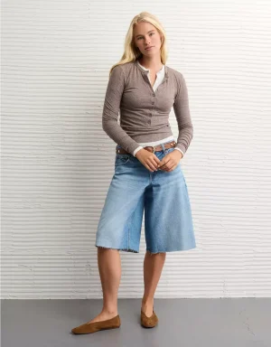 AE Long Sleeve Henley T-Shirt