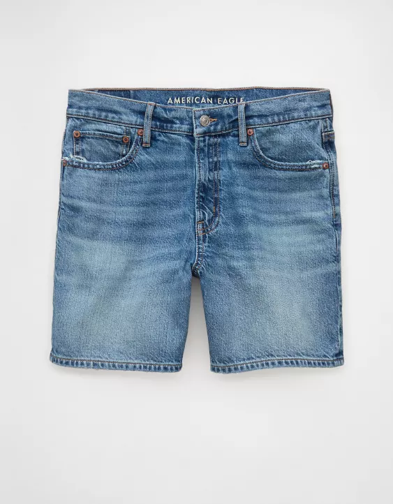 AE Strigid Super High-Waisted Relaxed Denim Short - Image 3