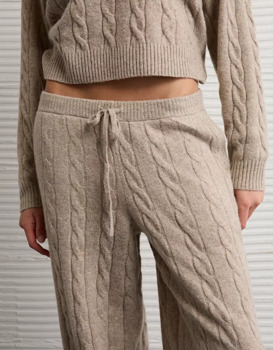 AE High-Waisted Cable Knit Sweatpant - Image 7