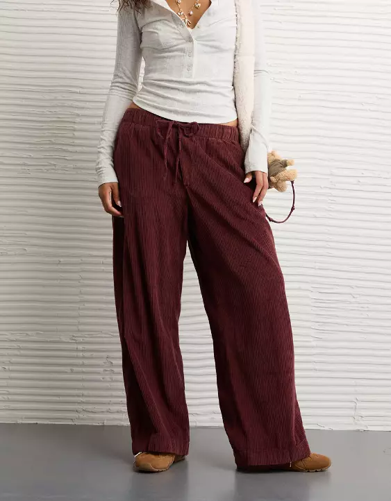 AE Stretch Corduroy Low-Rise Baggy Wide-Leg Pant - Image 6