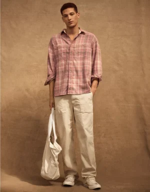 AE Textured Flannel Shirt