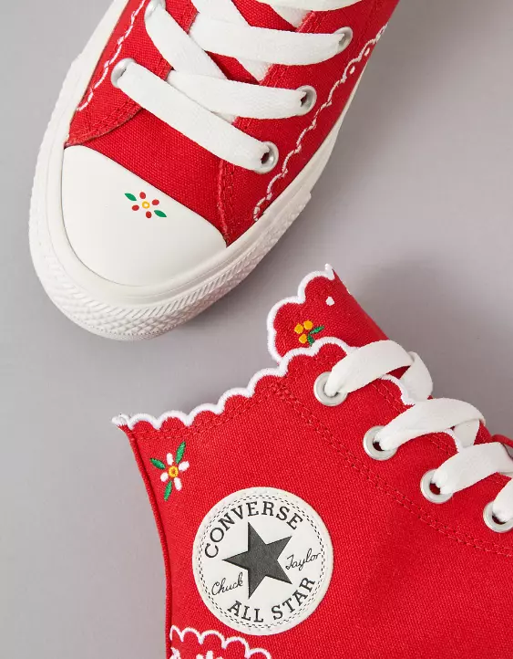 Converse Chuck Taylor All Star Embroidered Flowers High-Top Sneaker - Image 5