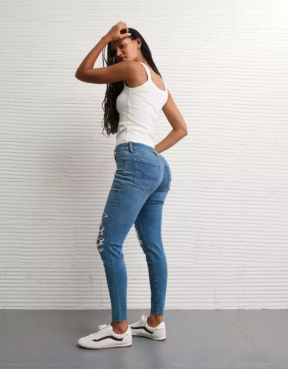AE Next Level Curvy Ripped High-Waisted Jegging - Image 5